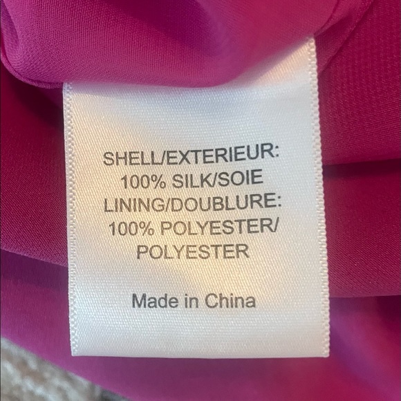 Tory Burch fuchsia silk one-shoulder mini dress, size 2 - Picture 14 of 15